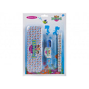 Mermaid Pencil Tin and Stationery Set - Pencil Tin, Sharpener, Pencils, and Eraser